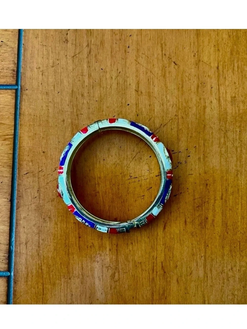 Vintage Enamel Cuff Bracelet